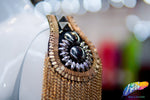 Studded Beaded Epaulet with Chain Tassels, EP-016 (sold per piece)