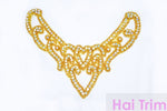 SALE! Beaded Rhinestone Applique, Wedding Formal Prom Crystal Patch, BR-017