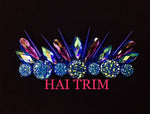 Spike Resin Stone Motif Applique, NAS-028