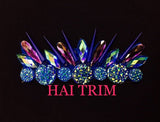 Spike Resin Stone Motif Applique, NAS-028