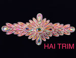 Color AB Textured Resin Stone Motif Applique, NAS-030