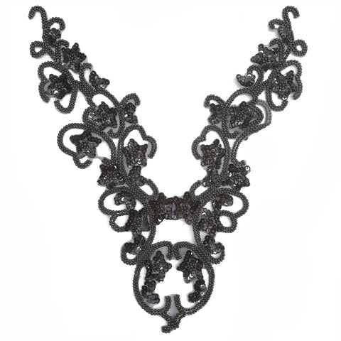 Metallic Beaded Sequins Applique, B-6