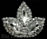3-Petal Glass Flower Rhinestone Applique, RA-086