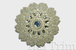 SALE! Beaded Rhinestone Applique, Wedding Formal Prom Crystal Patch, RA-204