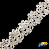 2 3/4" Metallic Armor Embroidered Trim, EMB-011