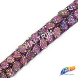 SALE! 2-row Beaded Textured Stone Trim by Yard Piece, ACR-003