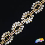 SALE! 1 1/2" Color Acrylic Flower Rhinestone Trim, ACR-014