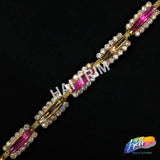 SALE! 1/2" Multicolored Rhinestone Trim, ACR-018