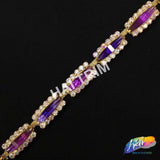 SALE! 1/2" Multicolored Rhinestone Trim, ACR-018