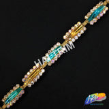 SALE! 1/2" Multicolored Rhinestone Trim, ACR-018
