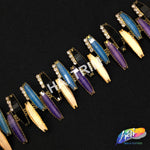 SALE! 1 3/4" Colored Fish Bone Rhinestone Trim, ACR-019