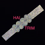 Gel-Back Rhinestone Appliques, Colored Iron-on Crystal Rhinestone Patches, IRA-027