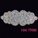 Crystal Motif Rhinestone Iron On Applique, IRA-034