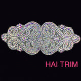 Gel-Back Rhinestone Appliques, Colored Iron-on Crystal Rhinestone Patches, IRA-034