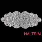 Crystal Motif Rhinestone Iron On Applique, IRA-034