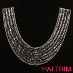 SALE! Rhinestone Collar Iron On Applique, IRA-039