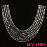 SALE! Rhinestone Collar Iron On Applique, IRA-039