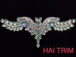 Colored Resin Rhinestone Motif Iron On Applique, IRA-054