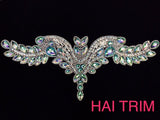 Colored Resin Rhinestone Motif Iron On Applique, IRA-054