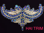 Colored Resin Rhinestone Motif Iron On Applique, IRA-055