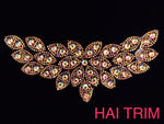 Gel-Back Rhinestone Appliques, Colored Iron-on Crystal Rhinestone Patches, IRA-056