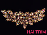 Gel-Back Rhinestone Appliques, Colored Iron-on Crystal Rhinestone Patches, IRA-056