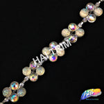 SALE! 3/4" Colored Dotted Acrylic Rhinestone Trim, ACR-024
