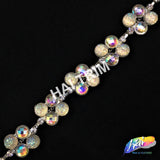 SALE! 3/4" Colored Dotted Acrylic Rhinestone Trim, ACR-024