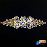 SALE! Fancy Colored Rhinestone Motif Applique on Metal Setting, YH-081