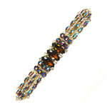 SALE! Fancy Colored Rhinestone Motif Applique on Metal Setting, YH-084