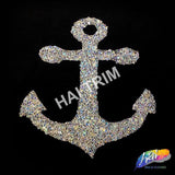 Crystal AB Anchor Gel-Back Iron On Rhinestone Appliques, IRA-097, IRA-098