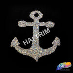 Crystal AB Anchor Gel-Back Iron On Rhinestone Appliques, IRA-097, IRA-098