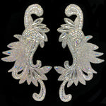 Crystal AB Rhinestone Iron On Applique, IRA-107