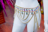 Chained Stone Body Chain Belt, XY2480