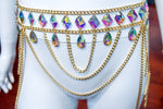 Chained Stone Body Chain Belt, XY2480