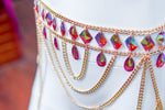 Chained Stone Body Chain Belt, XY2480