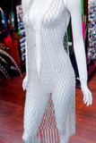Crystal AB/Gold Rhinestone Cupchain Dress, RD-001