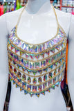 Chained Stone Body Chain Top, XY3960