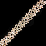 3/4" Chained V-shape Crystal Rhinestone Trim, RT-012