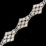 Checkered Diamond Crystal Rhinestone Trim, RT-021