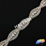 1/2” Marquise Beaded Rhinestone Trim (sold by yard piece), BRT-001