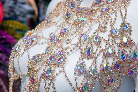 SALE! Crystal Rhinestone Couture Bodice Necklace, RCN-001