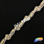 1/2” Beaded Rhinestone Trim (sold by yard piece), BRT-002