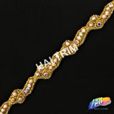 1/2” Beaded Rhinestone Trim (sold by yard piece), BRT-002