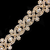 1 1/8" Infinity Flower Crystal Rhinestone Trim, RT-024