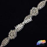 1” Navette Flower Beaded Rhinestone Trim (sold by yard piece), BRT-006