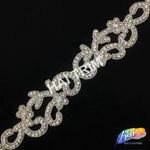 2 1/4” Beaded Rhinestone Trim (sold by yard piece), BRT-013
