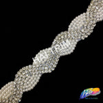 1 1/8” Spiral Pearl Beaded Rhinestone Trim (sold by yard piece), BRT-025