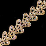 1 3/4" Curled Leaf Crystal Rhinestone Trim, RT-054