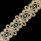 2" Crystal Rhinestone Flower Trim, RT-055